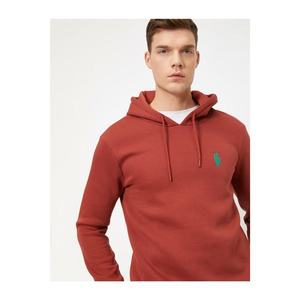 Koton Embroidered Long Sleeve Hooded Sweatshirt vyobraziť