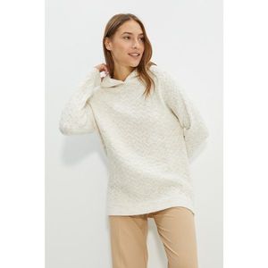 Trendyol Beige Hooded Knitwear Sweater vyobraziť