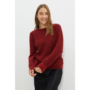 Trendyol Claret Red Crew Neck Knitwear Sweater vyobraziť