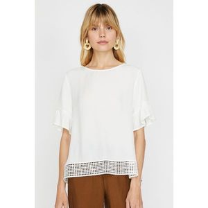 Koton Women Ecru Lace Detailed Blouse vyobraziť