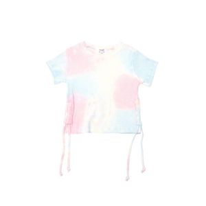 Trendyol Pink Tie Dye Washed Pleated Girl Knitted Blouse vyobraziť