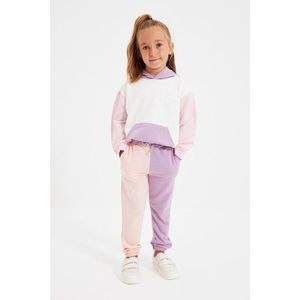 Trendyol Lilac Color Block Girl Knitted Sweatpants vyobraziť