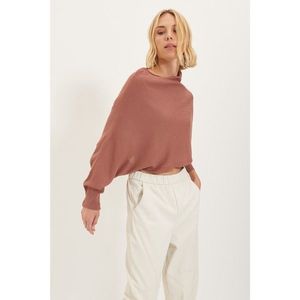 Trendyol Dried Rose Collar Bat Sleeve Knitwear Sweater vyobraziť