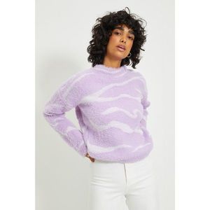 Trendyol Lilac Beard Rope Knitwear Sweater vyobraziť