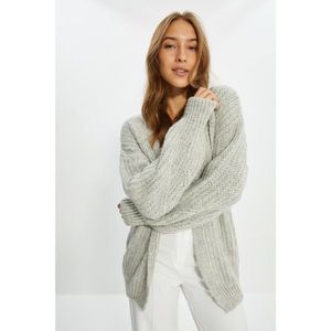 Trendyol Gray Knitted Knitwear Cardigan vyobraziť