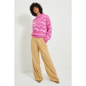 Trendyol Pink Beard Rope Knitwear Sweater vyobraziť