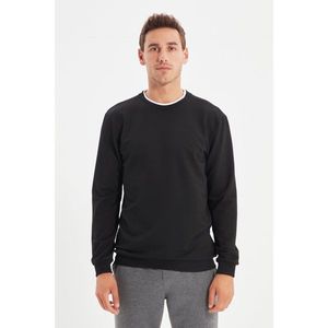 Trendyol Black Men's Basic Regular Fit Sweatshirt vyobraziť