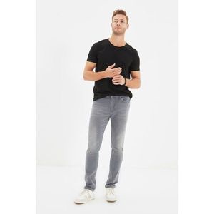 Trendyol Gray Men's Slim Fit Knitted Fabric Jeans vyobraziť