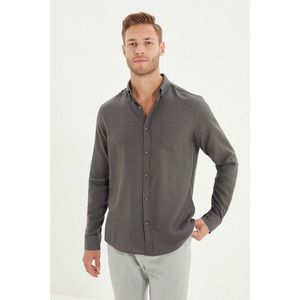 Trendyol Anthracite Men's Slim Fit Buttoned Collar Shirt vyobraziť