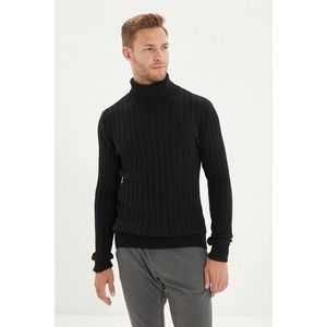 Trendyol Black Men's Slim Fit Turtleneck Knitwear Sweater vyobraziť