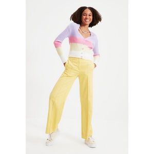 Trendyol Lilac Color Block Knitwear Cardigan vyobraziť
