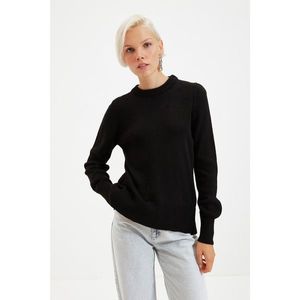 Trendyol Black Back Detailed Knitwear Sweater vyobraziť