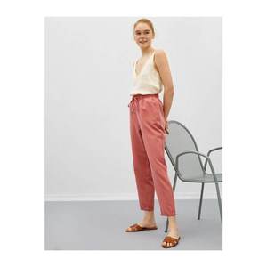 Koton Women's Pink Waistband Pocket Trousers vyobraziť