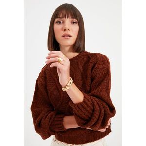 Trendyol Taba Knitted Detailed Knitwear Sweater vyobraziť