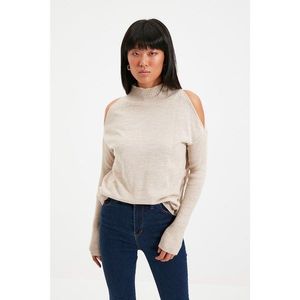 Trendyol Stone Shoulder Decollete Knitwear Sweater vyobraziť