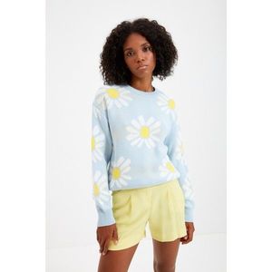 Trendyol Light Blue Crew Neck Knitwear Sweater vyobraziť
