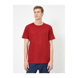 Koton Men's Red Atatürk Printed T-Shirt vyobraziť