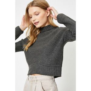 Koton Women's Grey Braided Sweater vyobraziť