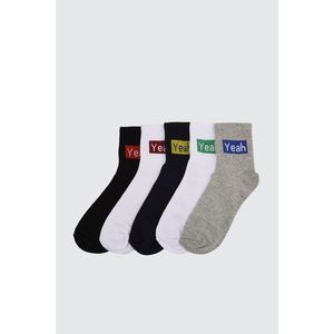 Trendyol Multi Color Men's 5-Pack Half Quarter Socks vyobraziť