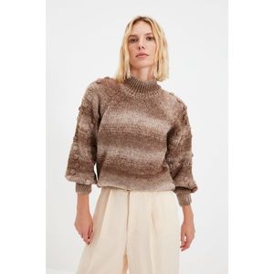 Trendyol Camel Sleeve Detailed Gradient Knitwear Sweater vyobraziť