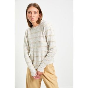 Trendyol Ecru Crew Neck Knitwear Sweater vyobraziť
