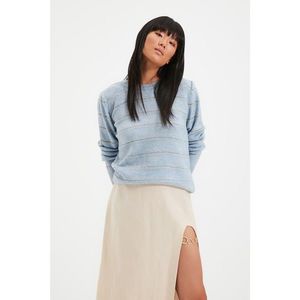 Trendyol Light Blue Crew Neck Knitwear Sweater vyobraziť