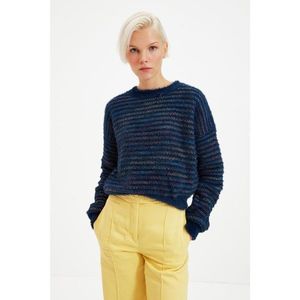 Trendyol Navy Blue Crew Neck Knitwear Sweater vyobraziť