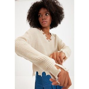 Trendyol Stone Slit Detailed Knitwear Sweater vyobraziť