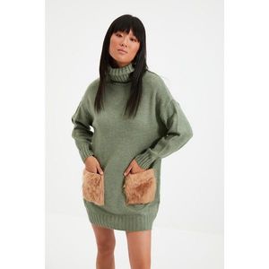 Trendyol Mint Fur Detailed Knitwear Sweater vyobraziť