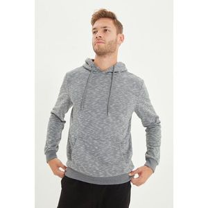 Trendyol Gray Men's Regular Fit Long Sleeve Hooded Sweatshirt vyobraziť