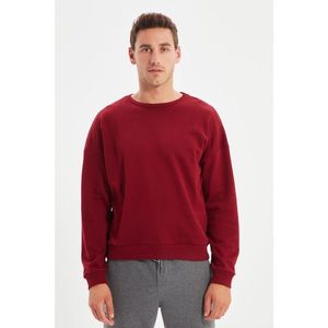 Trendyol Claret Red Men's Oversize Fit Sweatshirt vyobraziť