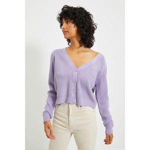 Trendyol Lilac Buttoned Knitwear Cardigan vyobraziť