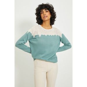 Trendyol Mint Crew Neck Color Block Knitwear Sweater vyobraziť
