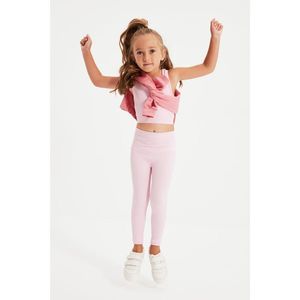 Trendyol Pink Basic Sports Girls Knitted Leggings vyobraziť
