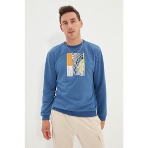Trendyol Indigo Men's Regular Fit Sweatshirt vyobraziť