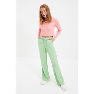 Trendyol Pink V-Neck Crop Knitwear Sweater vyobraziť