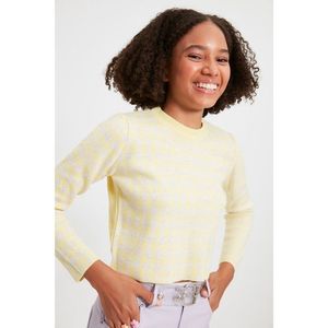 Trendyol Yellow Jacquard Knitwear Sweater vyobraziť