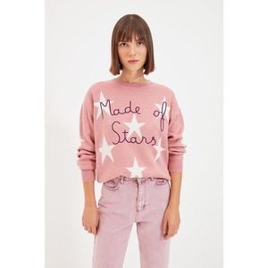 Trendyol Pink Jacquard Knitwear Sweater vyobraziť