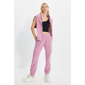 Trendyol Dried Rose Basic Jogger Knitted Sweatpants vyobraziť