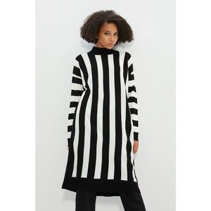 Trendyol Black Striped Knitwear Sweater vyobraziť