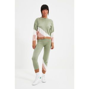 Trendyol Mint Jacquard Sweater Pants Knitwear Bottom-Top Suit vyobraziť