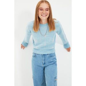 Trendyol Light Blue Jacquard Knitwear Sweater vyobraziť