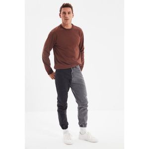 Trendyol Anthracite Men's Relax Jogger Double Colored Jeans vyobraziť