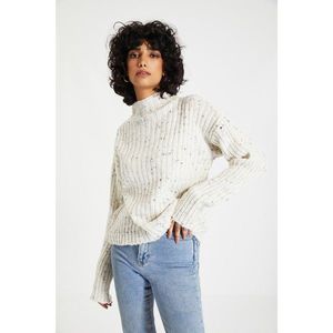 Trendyol Stone Standing Collar Knitwear Sweater vyobraziť