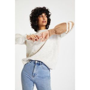 Trendyol Stone Sleeve Detailed Knitwear Sweater vyobraziť