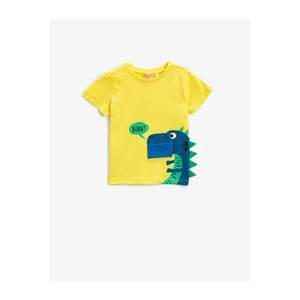 Koton Kids Yellow Printed T-Shirt Short Sleeve Cotton vyobraziť