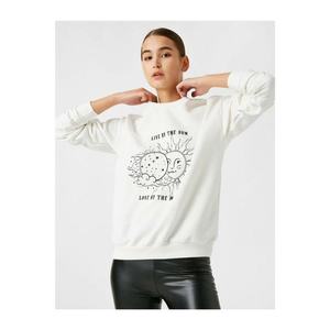 Koton Cotton Crew Neck Printed Sweatshirt vyobraziť