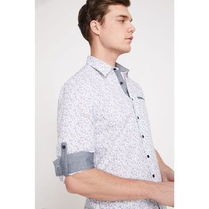 Koton Men's White Patterned Shirt vyobraziť