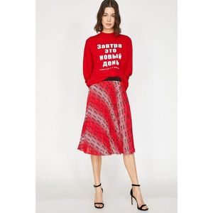 Koton Women Red Patterned Skirt vyobraziť