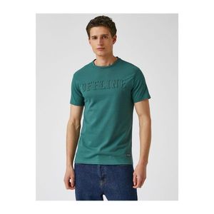 Koton Men's Green Slogan T-Shirt vyobraziť
